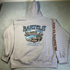Harley Davidson Bartels LAX Airport Hoodie Large Los Angeles California Beverly